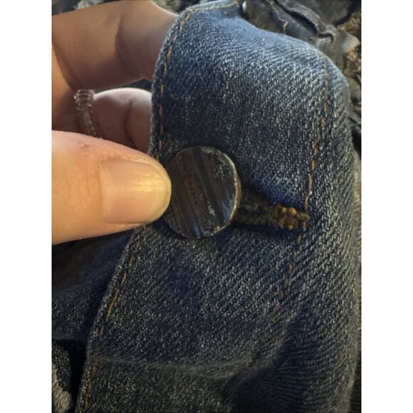 FWRD Patchwork Grunge Paint Splatter Jean Jacket Women XL Blue Skater Retro Y2K - Picture 5 of 10